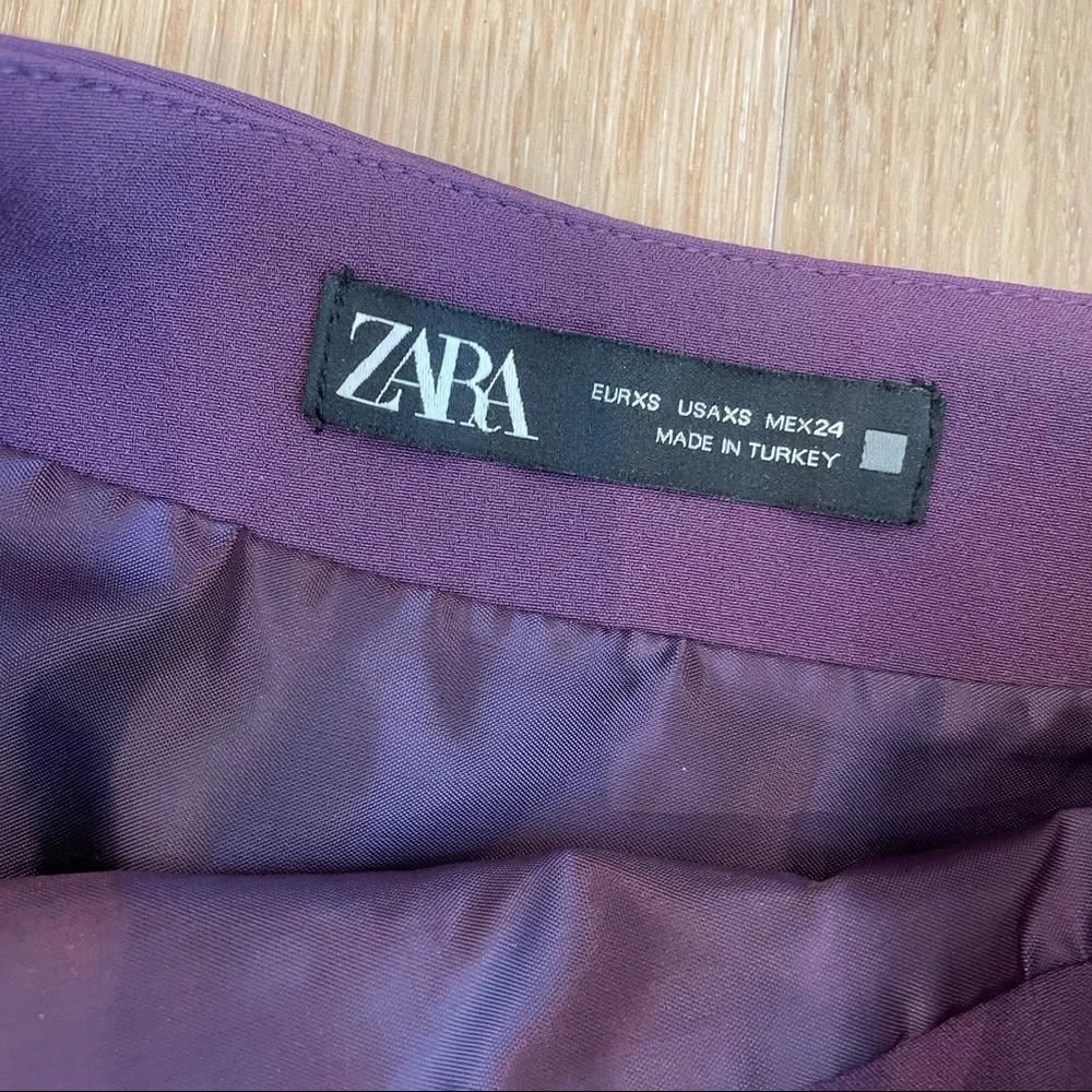 Zara purple high waist skirt / skirt size XS - Picture 5 of 6